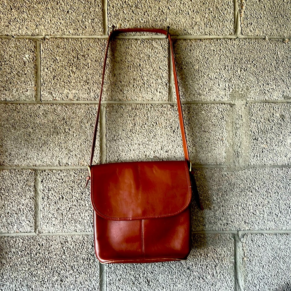 Vintage Coach Brown Leather Crossbody/Shoulder Bag